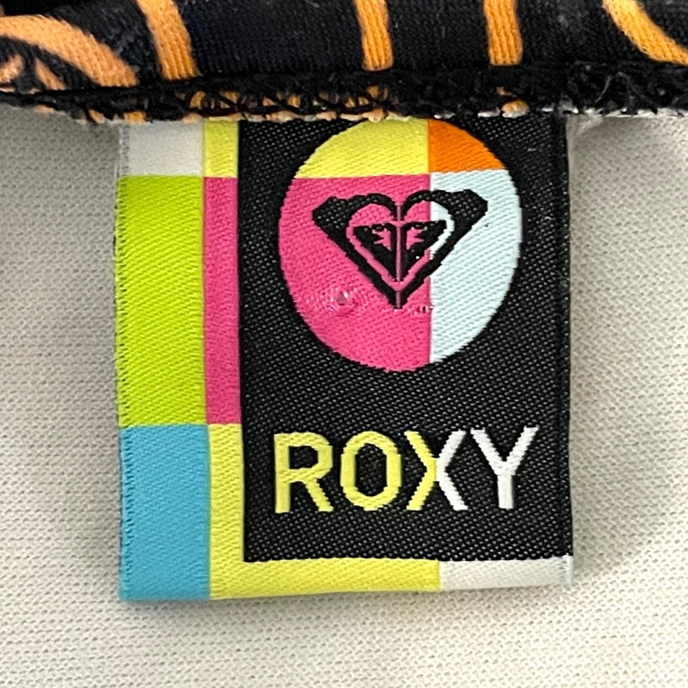 ROXY Logo 2-piece halter swimsuit bikini Multicolor Womens Small S - Picture 6 of 6